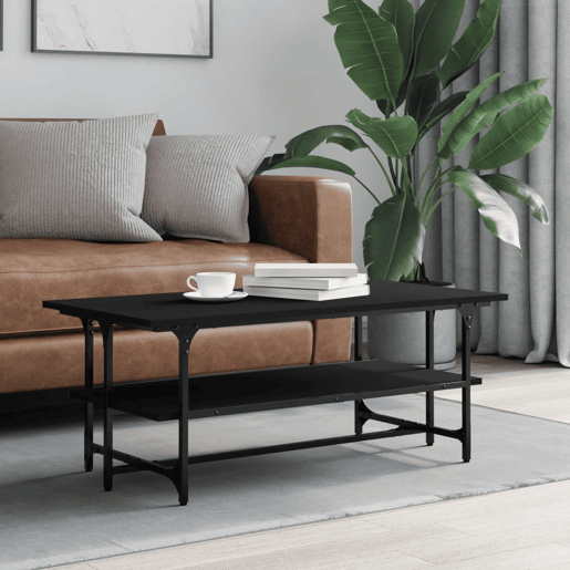 Mesa de Centro, Mesa baixa, 100x50x40 cm derivados de madeira preto