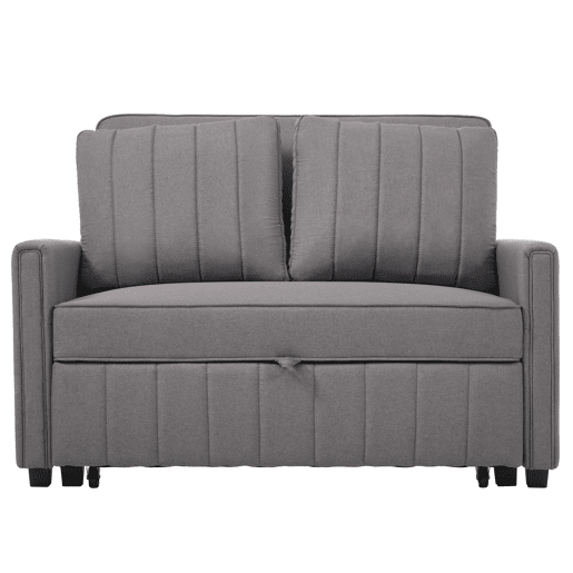Sofá-cama de 2 lugares 180x127 cm - multifuncional, com encosto ajustável, ideal para espaços pequenos - Antique Gray Sofá-cama de 2 lugares 180x127 cm - multifuncional, com encosto ajustável, ideal para espaços pequenos - Antique Gray