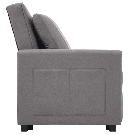 Sofá-cama de 2 lugares 180x127 cm - multifuncional, com encosto ajustável, ideal para espaços pequenos - Antique Gray Sofá-cama de 2 lugares 180x127 cm - multifuncional, com encosto ajustável, ideal para espaços pequenos - Antique Gray