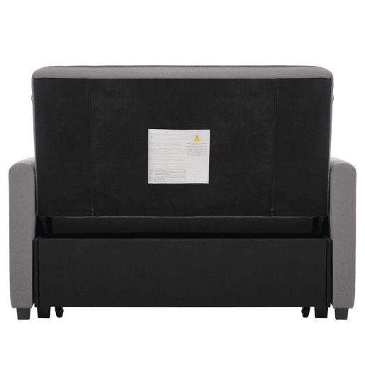 Sofá-cama de 2 lugares 180x127 cm - multifuncional, com encosto ajustável, ideal para espaços pequenos - Antique Gray Sofá-cama de 2 lugares 180x127 cm - multifuncional, com encosto ajustável, ideal para espaços pequenos - Antique Gray
