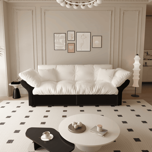 Sofá-cama extensível Queen Size 190 cm - 3 em 1 com estofo capitoné e 2 almofadas, sofá-cama multifuncional em veludo para 2 pessoas - bege Sofá-cama extensível Queen Size 190 cm - 3 em 1 com estofo capitoné e 2 almofadas, sofá-cama multifuncional em veludo para 2 pessoas - bege