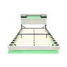 Cama em tecido de linho 140x200 cm - com tomada USB e estrado - Bege