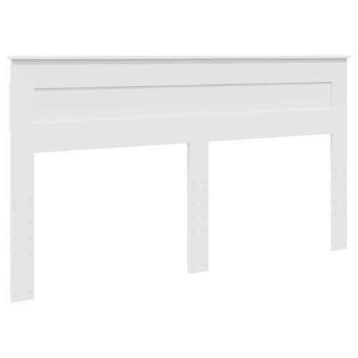 Estrutura de cama de casal com cabeceira king size - Branco 200 x 200 cm Estrutura de cama de casal com cabeceira king size - Branco 200 x 200 cm