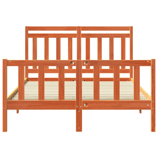 Estrutura da Cama de casal simple 2 pcs Marrom Cera 205,5 x 145,5 x 100 cm Estrutura da Cama de casal simple 2 pcs Marrom Cera 205,5 x 145,5 x 100 cm