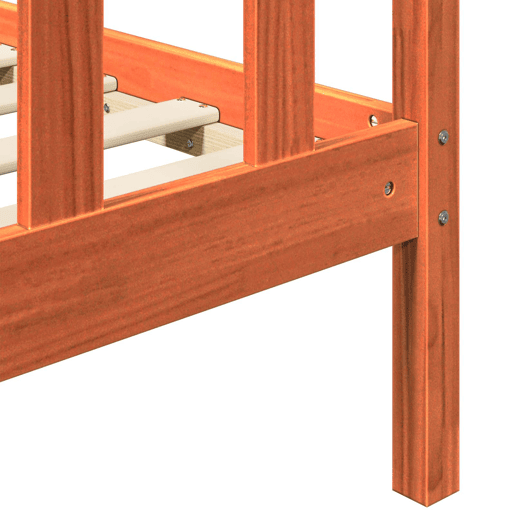 Estrutura da Cama de casal simple 2 pcs Marrom Cera 205,5 x 145,5 x 100 cm Estrutura da Cama de casal simple 2 pcs Marrom Cera 205,5 x 145,5 x 100 cm
