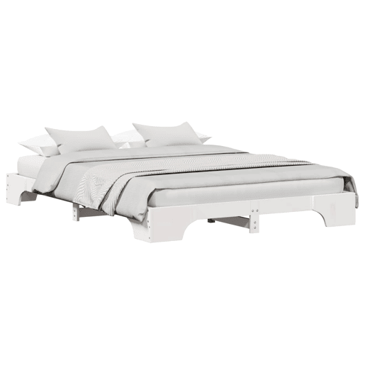 Estrutura De Cama De Casal Simple - Branco 160 x 200 cm Estrutura De Cama De Casal Simple - Branco 160 x 200 cm