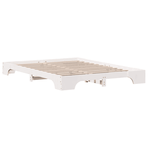 Estrutura De Cama De Casal Simple - Branco 160 x 200 cm Estrutura De Cama De Casal Simple - Branco 160 x 200 cm