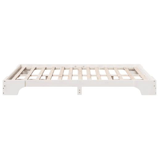 Estrutura De Cama De Casal Simple - Branco 160 x 200 cm Estrutura De Cama De Casal Simple - Branco 160 x 200 cm