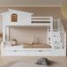 Cama litera Cama litera Natural/ Blanco