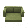 Sofá 2 em 1 178×95×79 cm - Transformável em cama, sem braços, dobrável, sofá de chão, compacto na caixa - Verde Exército