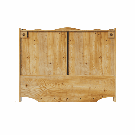 Armário de parede retro 100 cm - 4 portas, 2 níveis e gancho aberto - Natural