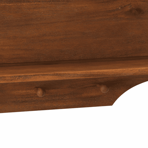 Armário de parede retro 100 cm - 4 portas, 2 níveis de armazenamento e gancho aberto - Castanho Armário de parede retro 100 cm - 4 portas, 2 níveis de armazenamento e gancho aberto - Castanho