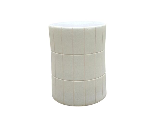Taburete / auxiliar cerámica color blanco roto