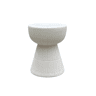 Banco banqueta de cerâmica na cor branco-sujo