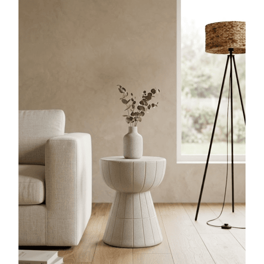 Banco banqueta de cerâmica na cor branco-sujo Banco banqueta de cerâmica na cor branco-sujo