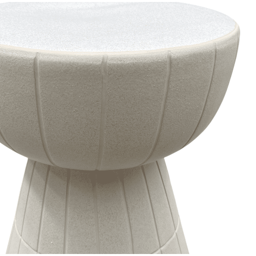 Banco banqueta de cerâmica na cor branco-sujo Banco banqueta de cerâmica na cor branco-sujo