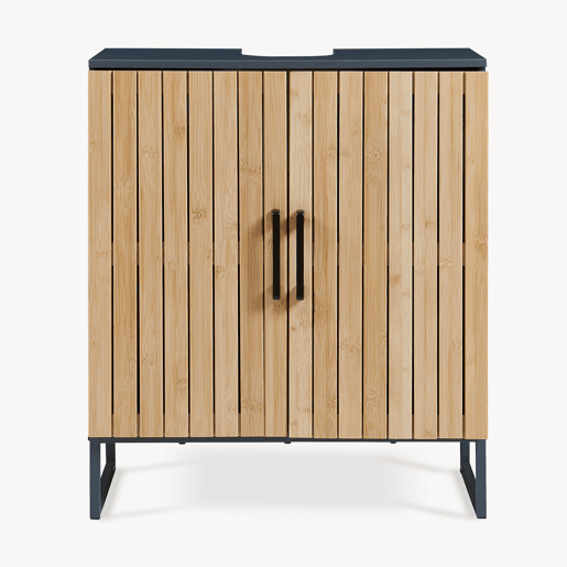 Móvel de lavatório Svanes com 3 compartimentos internos 70x60x30 cm Cinza escuroNatural en.casa Móvel de lavatório Svanes com 3 compartimentos internos 70x60x30 cm Cinza escuroNatural en.casa