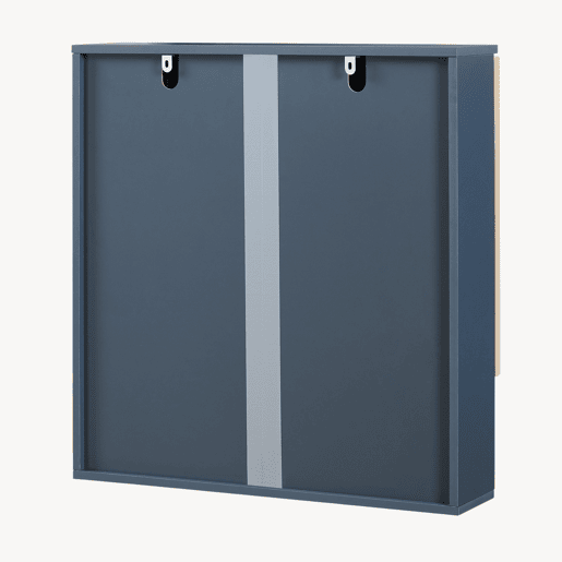 Armário para casa de banho Svanes com espelho 58x56x13 cm cinzento escuronatural en.casa