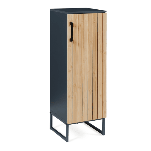 Armário de casa de banho Svanes com 1 porta 90x30x30 cm Cinzento escuroNatural en.casa