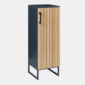Armário de casa de banho Svanes com 1 porta 90x30x30 cm Cinzento escuroNatural en.casa