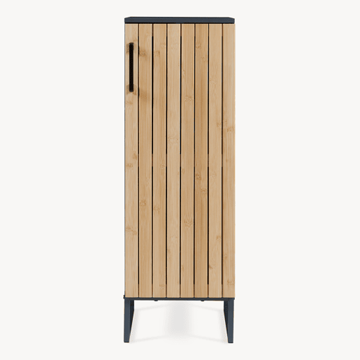 Armário de casa de banho Svanes com 1 porta 90x30x30 cm Cinzento escuroNatural en.casa