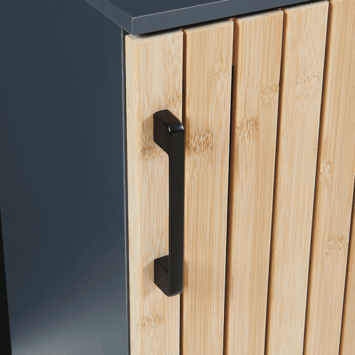Armário de casa de banho Svanes com 1 porta 90x30x30 cm Cinzento escuroNatural en.casa