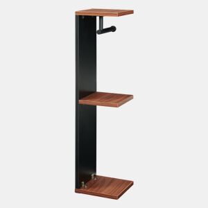 Suporte para papel higiénico Trond 76x18x18 cm PretoEfeito nogueira en.casa