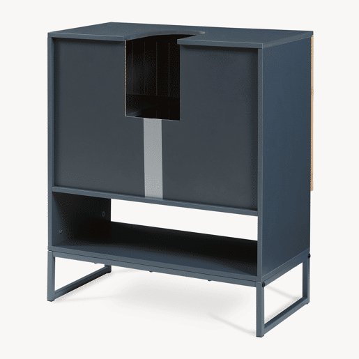 Móvel de lavatório Svanes com compartimento aberto 70x60x30 cm Cinza escuroNatural en.casa Móvel de lavatório Svanes com compartimento aberto 70x60x30 cm Cinza escuroNatural en.casa