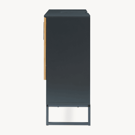 Móvel de lavatório Svanes com compartimento aberto 70x60x30 cm Cinza escuroNatural en.casa Móvel de lavatório Svanes com compartimento aberto 70x60x30 cm Cinza escuroNatural en.casa