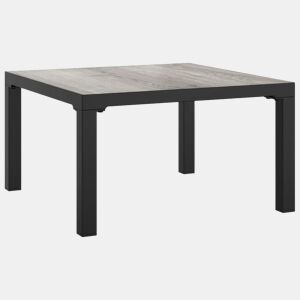 Mesa de Centro, Mesa baixa, de jardim 55x55x31 cm DPC e aço cinzento