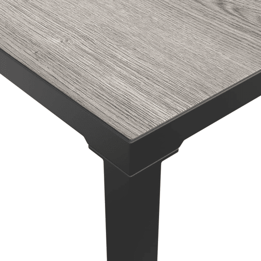 Mesa de Centro, Mesa baixa, de jardim 55x55x31 cm DPC e aço cinzento