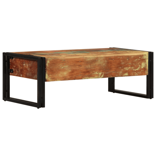 Mesa de Centro, Mesa baixa, 3 gavetas madeira recuperada maciça 100x50x35 cm Mesa de Centro, Mesa baixa, 3 gavetas madeira recuperada maciça 100x50x35 cm