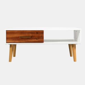 Mesa de Centro, Mesa baixa, em madeira de acácia maciça 90x50x40 cm