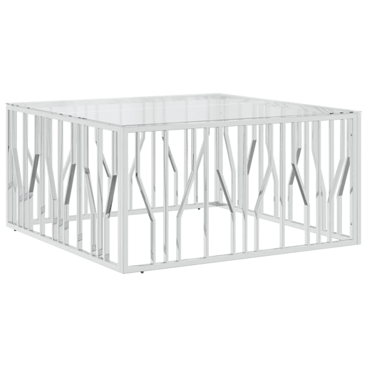 Mesa de Centro, Mesa baixa, 100x100x50 cm aço inoxidável e vidro Mesa de Centro, Mesa baixa, 100x100x50 cm aço inoxidável e vidro