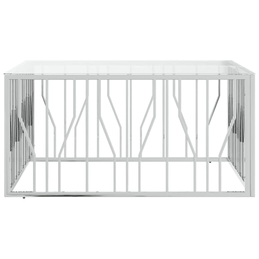 Mesa de Centro, Mesa baixa, 100x100x50 cm aço inoxidável e vidro Mesa de Centro, Mesa baixa, 100x100x50 cm aço inoxidável e vidro