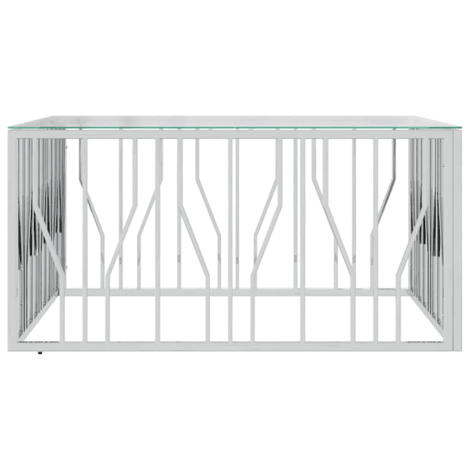 Mesa de Centro, Mesa baixa, 100x100x50 cm aço inoxidável e vidro Mesa de Centro, Mesa baixa, 100x100x50 cm aço inoxidável e vidro