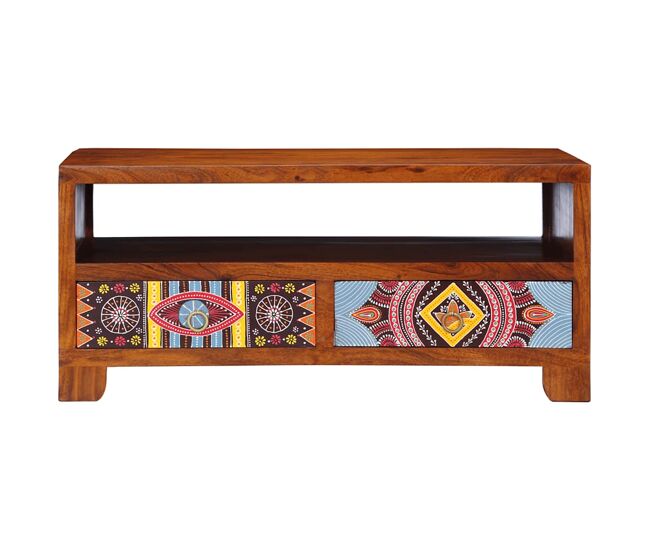 Mesa de café - mesa de centro de madera maciza de acacia 90x50x40 cm