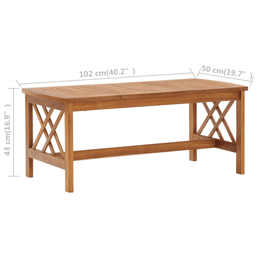Mesa de Centro, Mesa baixa, 102x50x43 cm madeira de acácia maciça Mesa de Centro, Mesa baixa, 102x50x43 cm madeira de acácia maciça