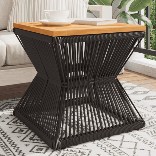 Mesa de Centro, Mesa baixa, com base de arame 38x38x38 cm acácia maciça Mesa de Centro, Mesa baixa, com base de arame 38x38x38 cm acácia maciça