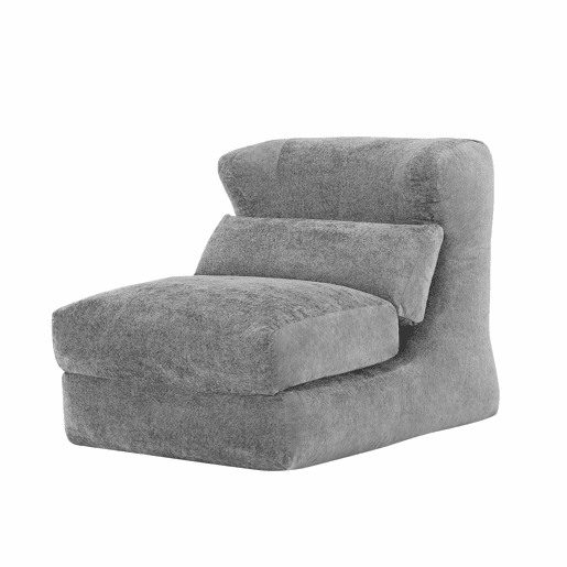 Sofá Relax - Design exclusivo, transformável em apoio para os pés - Cor cinzenta Sofá Relax - Design exclusivo, transformável em apoio para os pés - Cor cinzenta