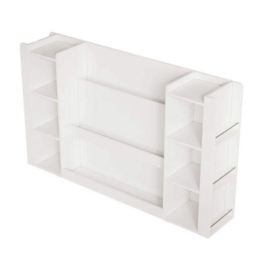 Estante infantil 140 x 30 x 95 cm - estante para livros infantis com espaço de arrumação, armário infantil, móvel de madeira para quarto infantil - branco
