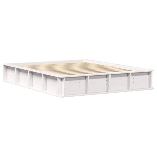 Estrutura De Cama De Casal Simple - Branco 150 x 200 cm Estrutura De Cama De Casal Simple - Branco 150 x 200 cm