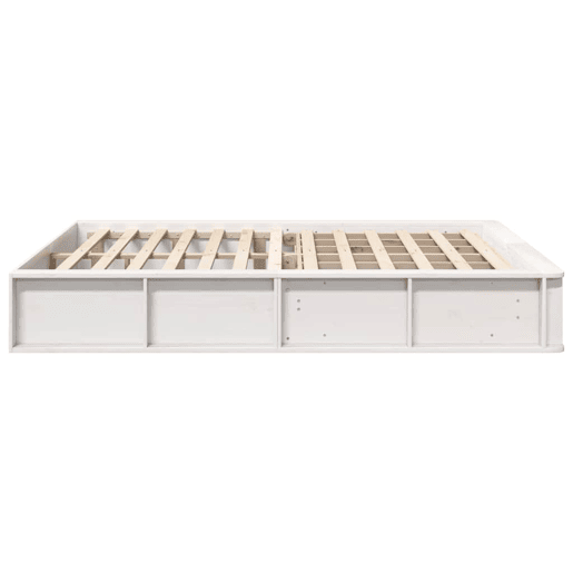 Estrutura De Cama De Casal Simple - Branco 150 x 200 cm Estrutura De Cama De Casal Simple - Branco 150 x 200 cm