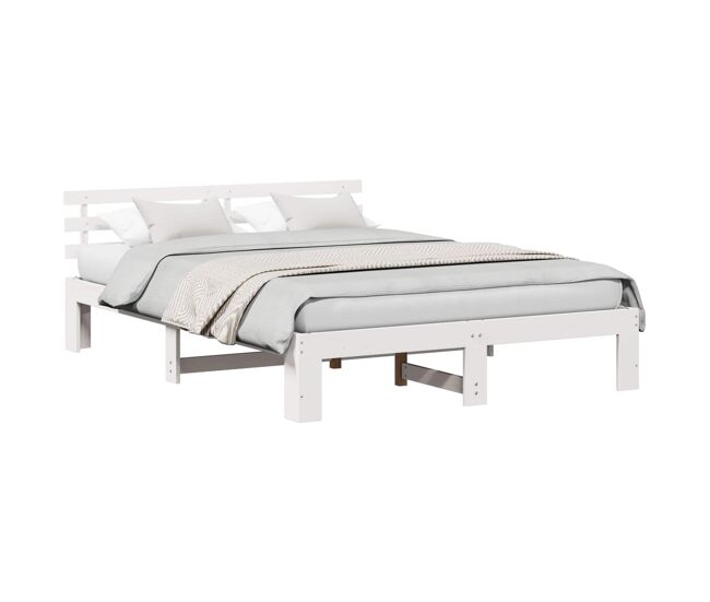 Estructura de cama doble matrimonial - 160 x 200 cm madera de pino macizo