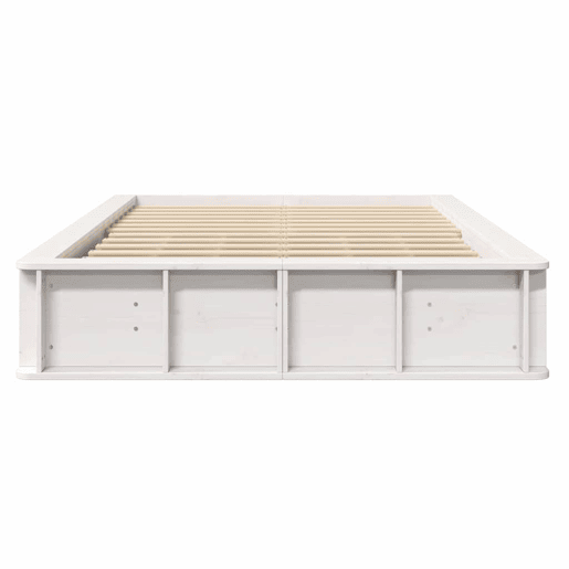 Estrutura De Cama De Casal Simple - Branco 140 x 200 cm Estrutura De Cama De Casal Simple - Branco 140 x 200 cm
