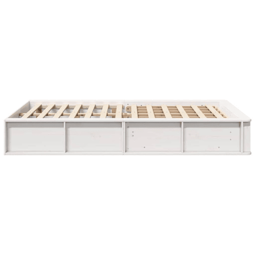 Estrutura De Cama De Casal Simple - Branco 140 x 200 cm Estrutura De Cama De Casal Simple - Branco 140 x 200 cm