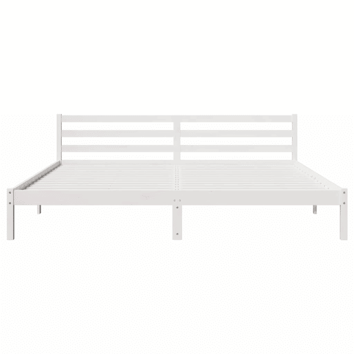 Estrutura da Cama de casal simple com cabeceira Branco 215,5 x 185,5 x 69,5 cm Estrutura da Cama de casal simple com cabeceira Branco 215,5 x 185,5 x 69,5 cm