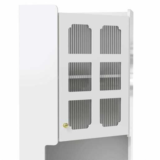 Armário de canto com iluminação LED - multifuncional, acabamento lacado, MDF, para sala de estar, quarto, casa de banho, sala de jantar - Branco Armário de canto com iluminação LED - multifuncional, acabamento lacado, MDF, para sala de estar, quarto, casa de banho, sala de jantar - Branco