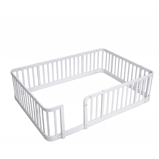 Parque infantil modular para bebés 140 x 200 cm - distância segura entre as barras de 7 cm, bordas arredondadas, design anti-encravamento no chão, utilização versátil em casa e com animais de estimação - branco Parque infantil modular para bebés 140 x 200 cm - distância segura entre as barras de 7 cm, bordas arredondadas, design anti-encravamento no chão, utilização versátil em casa e com animais de estimação - branco