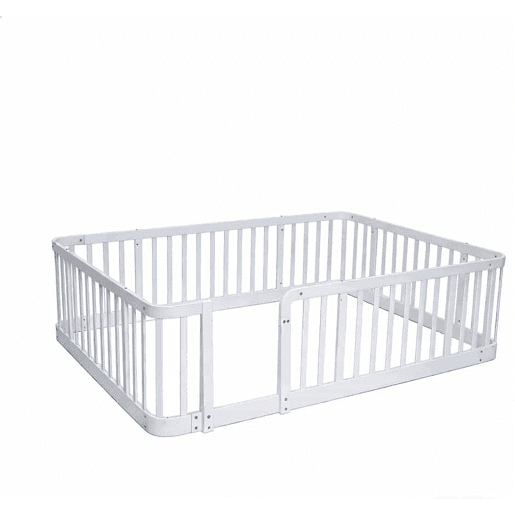 Parque infantil modular para bebés 140 x 200 cm - distância segura entre as barras de 7 cm, bordas arredondadas, design anti-encravamento no chão, utilização versátil em casa e com animais de estimação - branco Parque infantil modular para bebés 140 x 200 cm - distância segura entre as barras de 7 cm, bordas arredondadas, design anti-encravamento no chão, utilização versátil em casa e com animais de estimação - branco